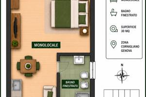 Cornigliano mini appartamento prima casa arredato