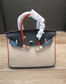 Borsa in pelle simil birkin