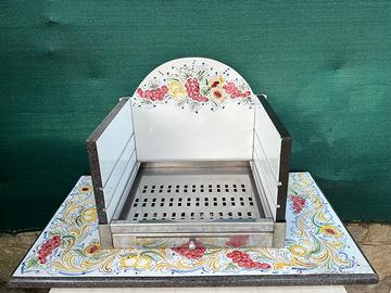 Barbecue da giardino in pietra lavica ceramizzata