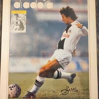 poster incorniciato Zico udinese 