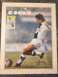 poster incorniciato Zico udinese 