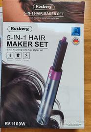 Asciugacapelli hairstyler 5 in 1 rosberg