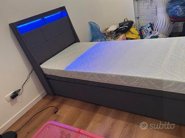 LETTO SINGOLO CONTENITORE  + MATERASSO 