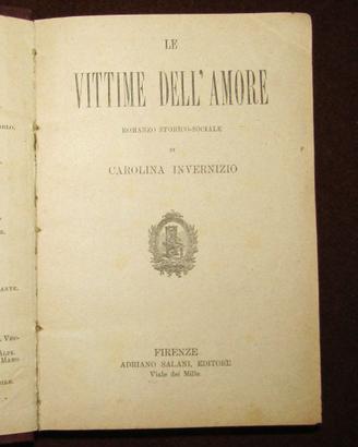 Invernizio 1920 Le vittime dell'amore