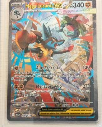 carta da collezione gradata di mega Lucario ex