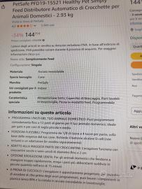 PETSAFE Distributore automatico cani o gatti NUOVO