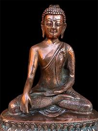 Buddha Akshobhya Statua In Bronzo