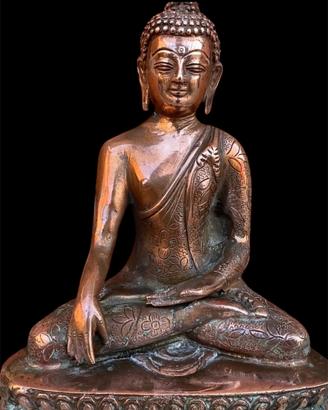 Buddha Akshobhya Statua In Bronzo