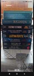 9 libri e un manuale. 8 sono thriller.