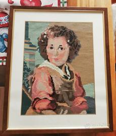 3 quadri lavorati a punto croce