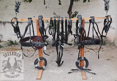 FINIMENTI PARIGLIA IN DOPPIO CUOIO NERO/MARRONE