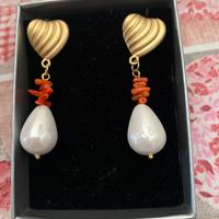 Orecchini di corallo rosso sardo