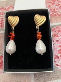 Orecchini di corallo rosso sardo