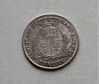 1 LIRA 1784 MILANO E MANTOVA – GIUSEPPE II