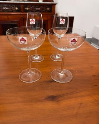 4 calici da degustazione