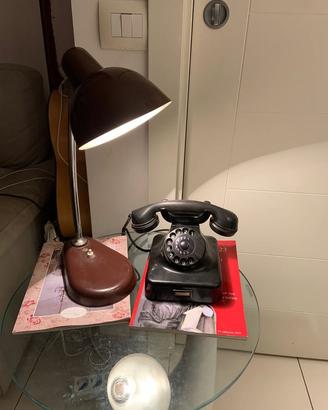 Lampada Da Tavolo Ministeriale metallo marrone '50