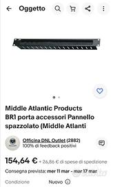 middle Atlantic MA brush panel 1U BR1