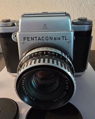Pentacon Six TL + prisma + Zeiss e custodia