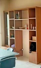 Libreria parete attrezzata in legno 