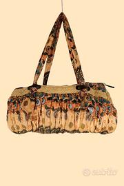 Borsa spalla Carpisa estiva paglia tessuto etnico
