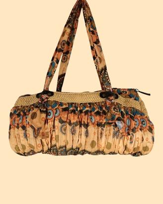 Borsa spalla Carpisa estiva paglia tessuto etnico