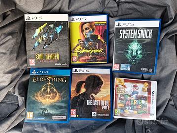 Lotto videogiochi PS4, PS5 e Nintendo 3DS