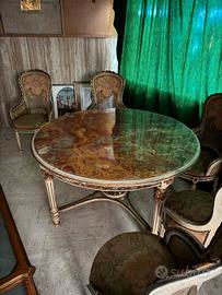 tavolo con 5 sedie stile veneziano 