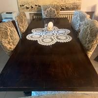 Tavolo antico legno massiccio ciliegio 6 posti