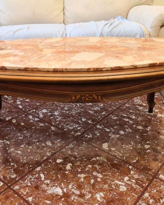 Tavolino classico in legno + Specchiera dorata