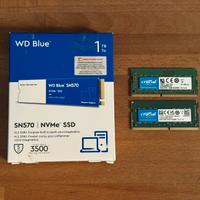 16GB Crucial DDR4 2666 + 1TB SSD NVMe WD SN570