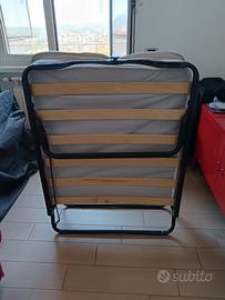 Letto singolo pieghevole con materasso 