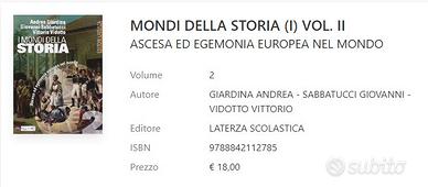 Libro MONDI DELLA STORIA (I) VOL. II
