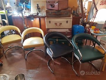4 poltrone Giotto Stoppino anni 70