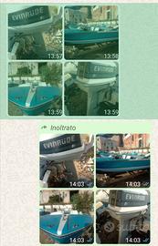 barca in vetroresina M4 con fuoribordo evirud