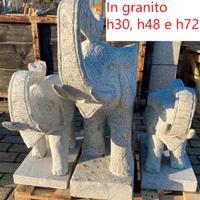 Elefante in vero pietra granito