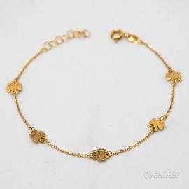 Bracciale  oro giallo 18 kt  quadrifogli18kt E.66