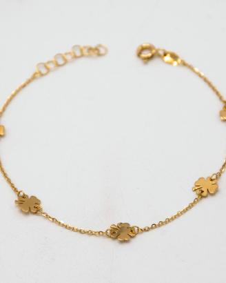 Bracciale  oro giallo 18 kt  quadrifogli18kt E.66