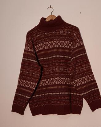 maglia rossa collo alto