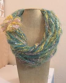 Scaldacollo collana sciarpa con mohair