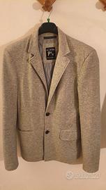 Pull&Bear Blazer bianco grigio taglia 48