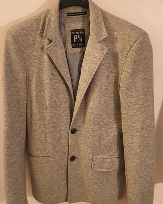 Pull&Bear Blazer bianco grigio taglia 48