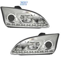 FARI FORD FOCUS 04-08 LUCE DIURNA REALE FONDO CROM