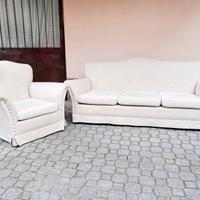  divano con poltrona vintage moderno 
