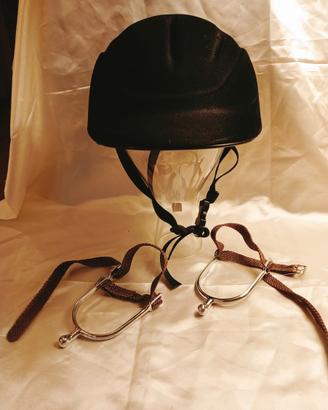 Set Equitazione Bambino Cappello  + Speroni