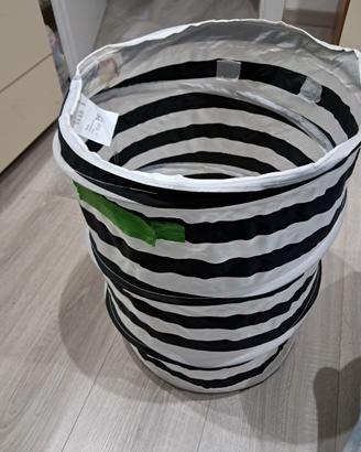 cesto ikea per giochi bambini bianco e nero juve