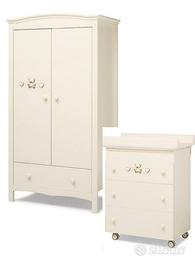 Set Erbesi Tippy Jolie avorio armadio cassettiera