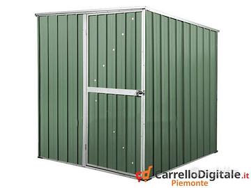 Casetta da giardino lamiera 175x185cm 2,92mq verde