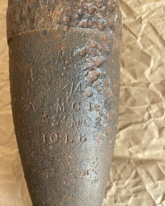 Vaso in ghisa da 3”, inerte inglese, WW2