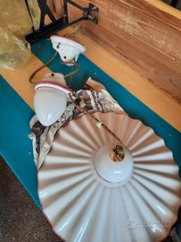 coppia lampadari ceramica rustico
