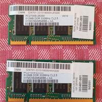 2 Banchi di RAM 2 x 512mb -  PC2700S-25330 512MB D